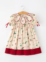 Rylee Faith Designs - Fall Gingham Girls Dress Ruffle Collar Bow - alternate view 6