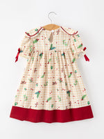 Rylee Faith Designs - Fall Gingham Girls Dress Ruffle Collar Bow - alternate view 7