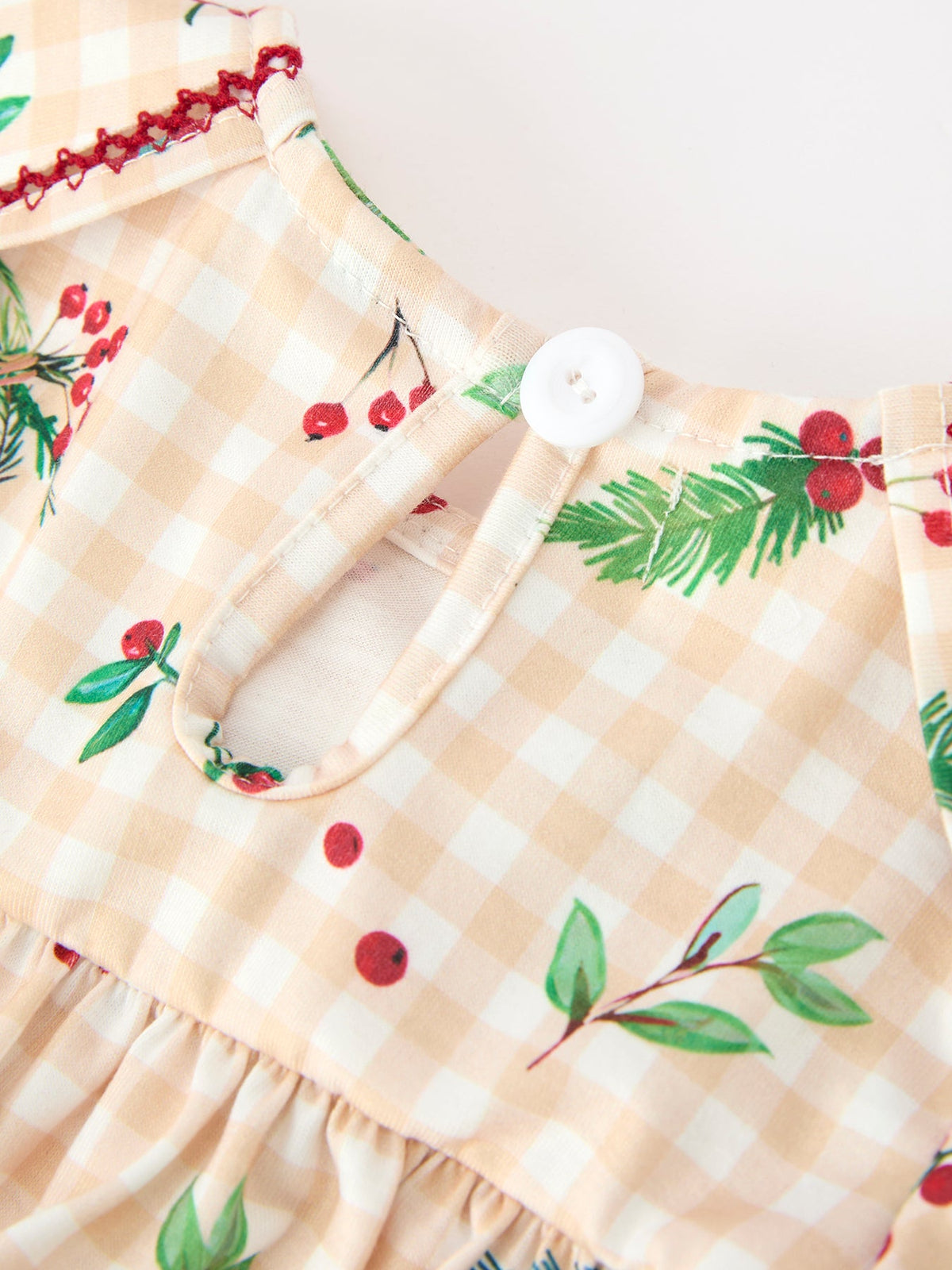 Rylee Faith Designs - Fall Gingham Baby Bloomer Set Ruffle Collar Bow - alternate view 8