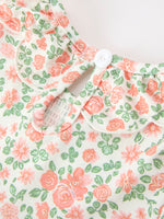 Rylee Faith Designs - Fall Blush Floral Girls Dress Smocked Petal Collar - alternate view 4