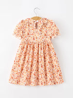 Rylee Faith Designs - Fall Rust Floral Baby Girls Dress Smocked Petal Collar - alternate view 2