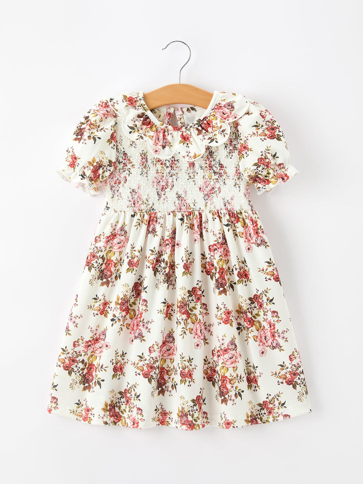 Rylee Faith Designs - Fall Garden Girls Dress Smocked Petal Collar Bow