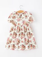Rylee Faith Designs - Fall Garden Girls Dress Smocked Petal Collar Bow - alternate view 2