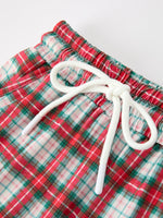 Rylee Faith Designs - Christmas Tree Plaid Boys Set Long Sleeve Top Pants - alternate view 3