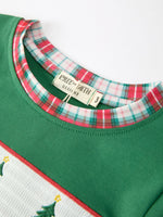 Rylee Faith Designs - Christmas Tree Plaid Boys Set Long Sleeve Top Pants - alternate view 4