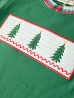 Rylee Faith Designs - Christmas Tree Plaid Boys Set Long Sleeve Top Pants - alternate view 5