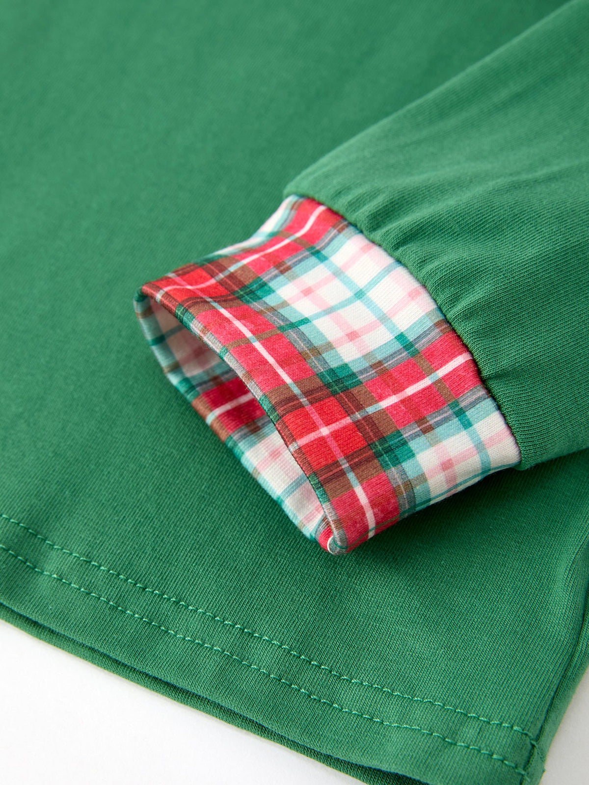Rylee Faith Designs - Christmas Tree Plaid Boys Set Long Sleeve Top Pants - alternate view 6