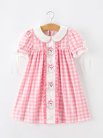 Rylee Faith Designs - Halloween Ghost Embroidered Girls Dress Peter Pan Collar Bow