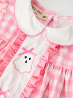 Rylee Faith Designs - Halloween Ghost Embroidered Girls Bloomer Set Peter Pan Collar - alternate view 3