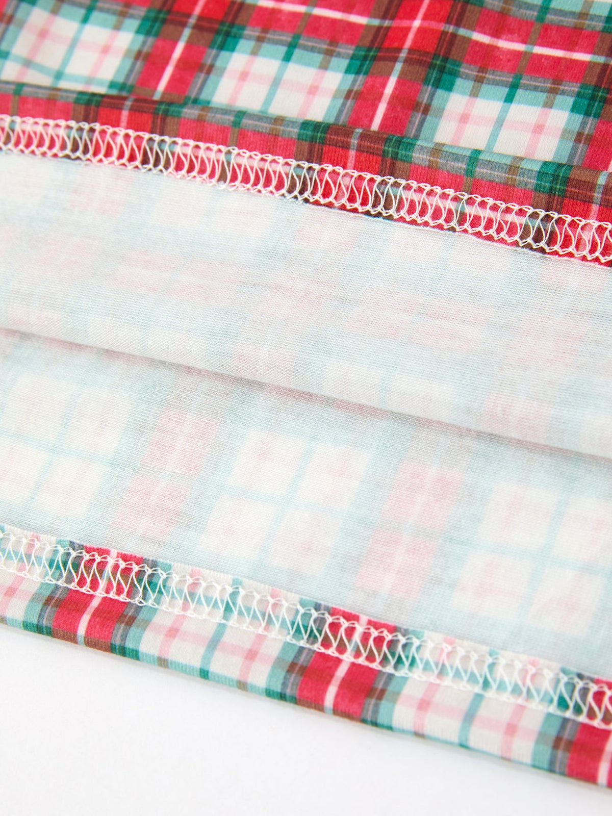 Rylee Faith Designs - Christmas Tree Plaid Girls Dress Petals Collar Ruffle - alternate view 5