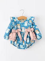 Rylee Faith Designs - Fall Cat Print Girls Long Sleeve Romper - alternate view 6