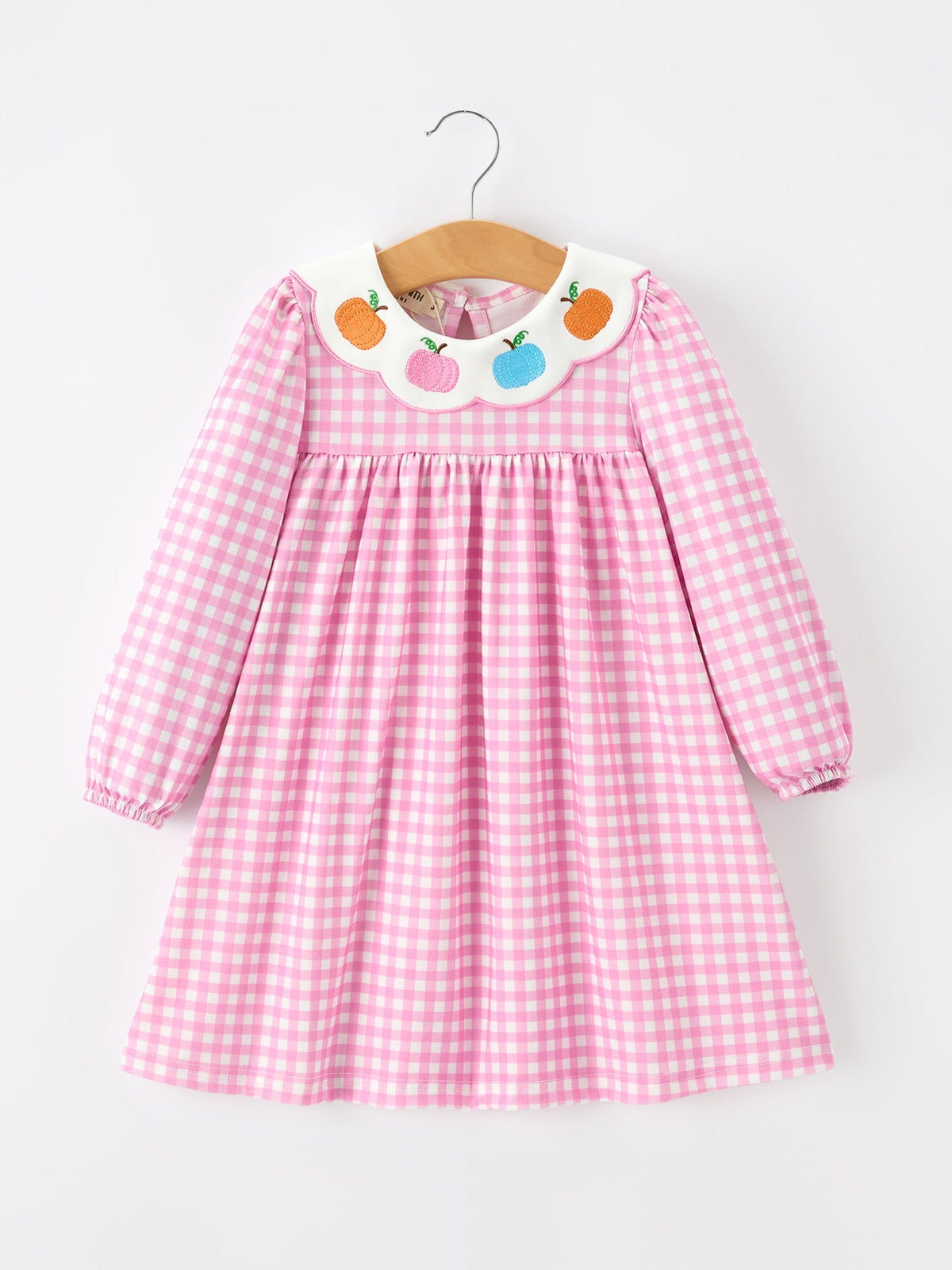 Rylee Faith Designs - Thanksgiving Halloween Pumpkin Embroidery Girls Dress