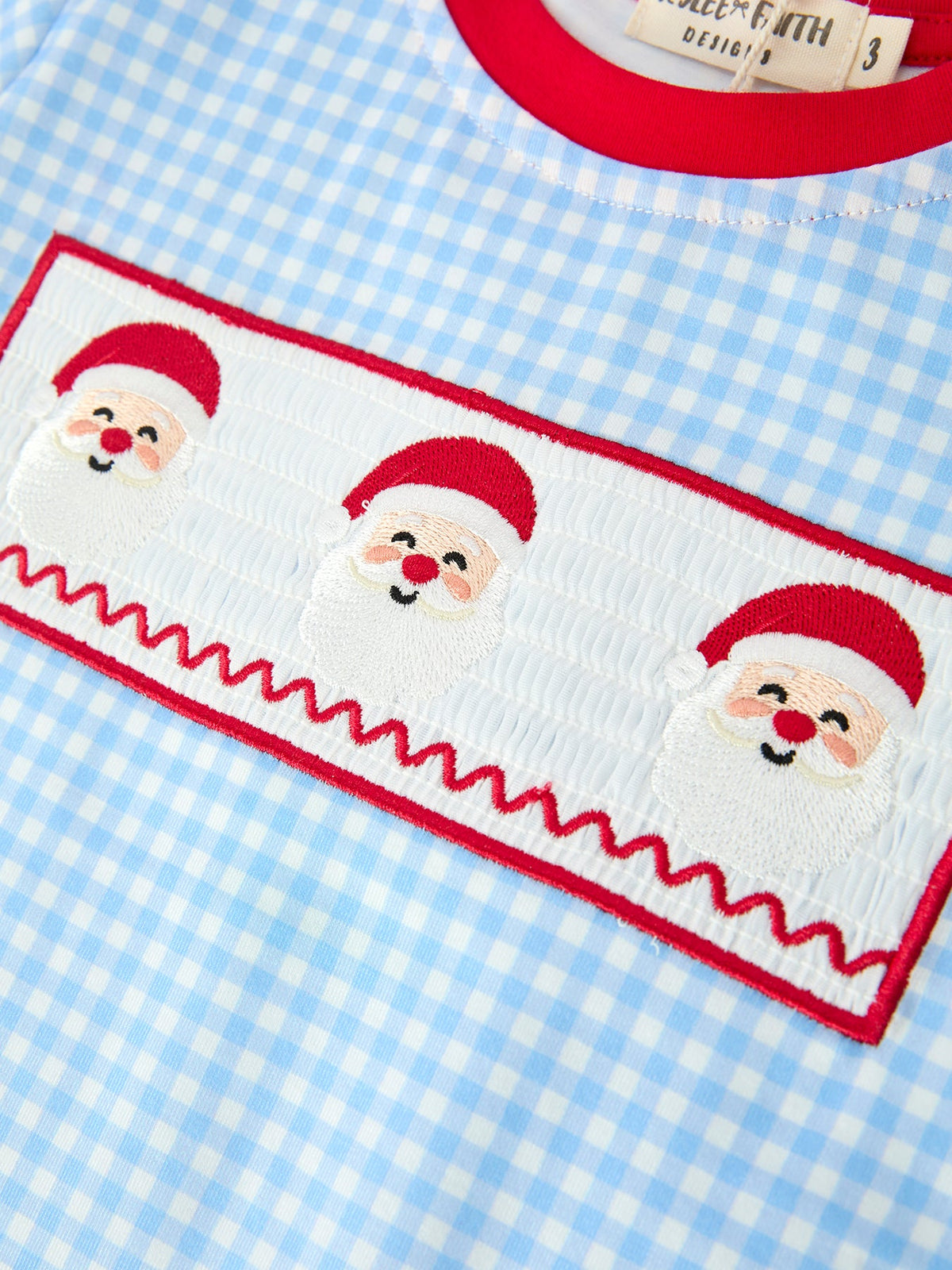 Rylee Faith Designs - Christmas Santa Smocked Embroidered Boys Pant Set - alternate view 3