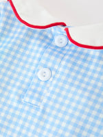 Rylee Faith Designs - Christmas Santa Embroidered Boys Jon Jon Peter Pan Collar - alternate view 5