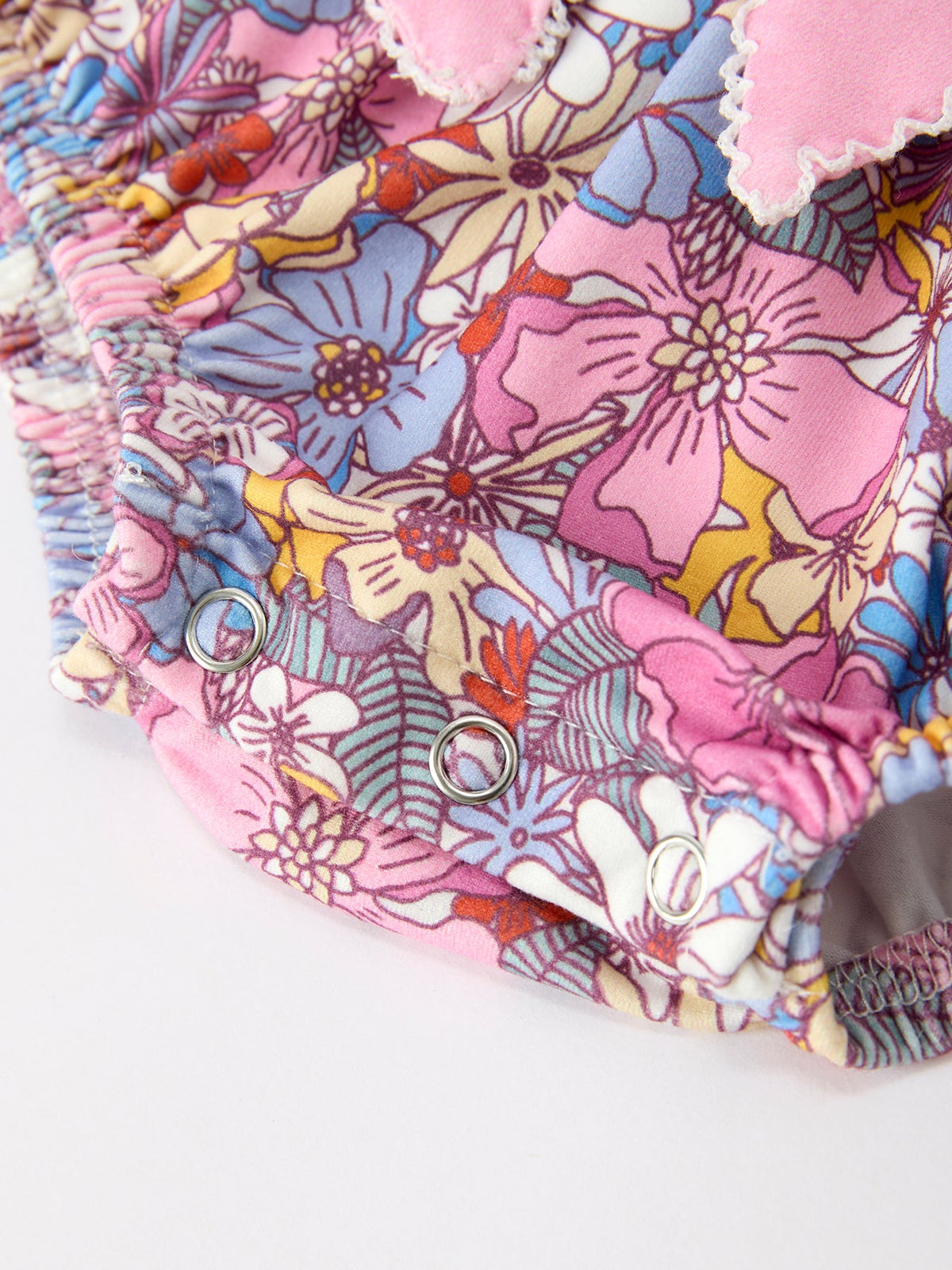 Rylee Faith Designs - Fall Vintage Floral Print Girls Long Sleeve Romper - alternate view 11