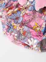 Rylee Faith Designs - Fall Vintage Floral Print Girls Long Sleeve Romper - alternate view 11