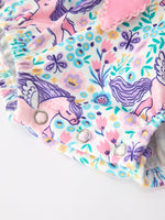 Rylee Faith Designs - Unicorn Floral Print Girls Long Sleeve Romper - alternate view 11