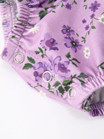 Rylee Faith Designs - Fall Lavender Floral Print Girls Long Sleeve Romper - alternate view 12