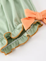 Rylee Faith Designs - Fall Plaid Baby Girl Outfit Set Pumpkin Applique Ruffle Top Bloomer - alternate view 6