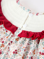 Rylee Faith Designs - Fall Pumpkin Embroidery Baby Girl Outfit Set Red Bloomer Set - alternate view 4