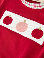 Rylee Faith Designs - Fall Pumpkin Embroidery Baby Boy Romper - alternate view 4