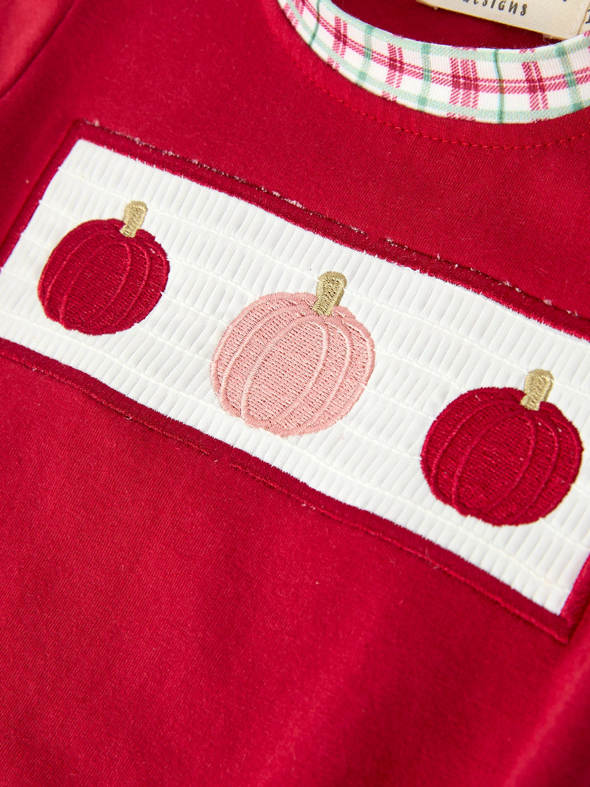 Rylee Faith Designs - Fall Pumpkin Embroidery Baby Boy Romper - alternate view 4