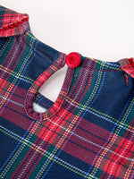 Rylee Faith Designs - Fall Plaid Girl Dress Petal Collar Puff Sleeve Long Sleeve - alternate view 10