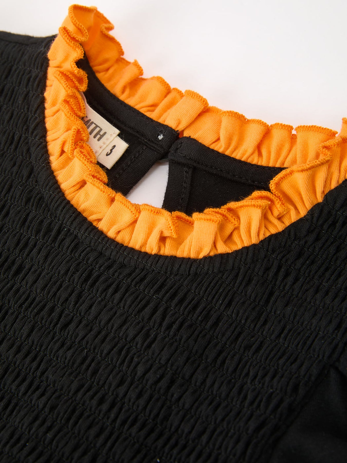 Rylee Faith Designs - Girls Halloween Dog Pumpkin Applique Dress Puff Sleeve - alternate view 3