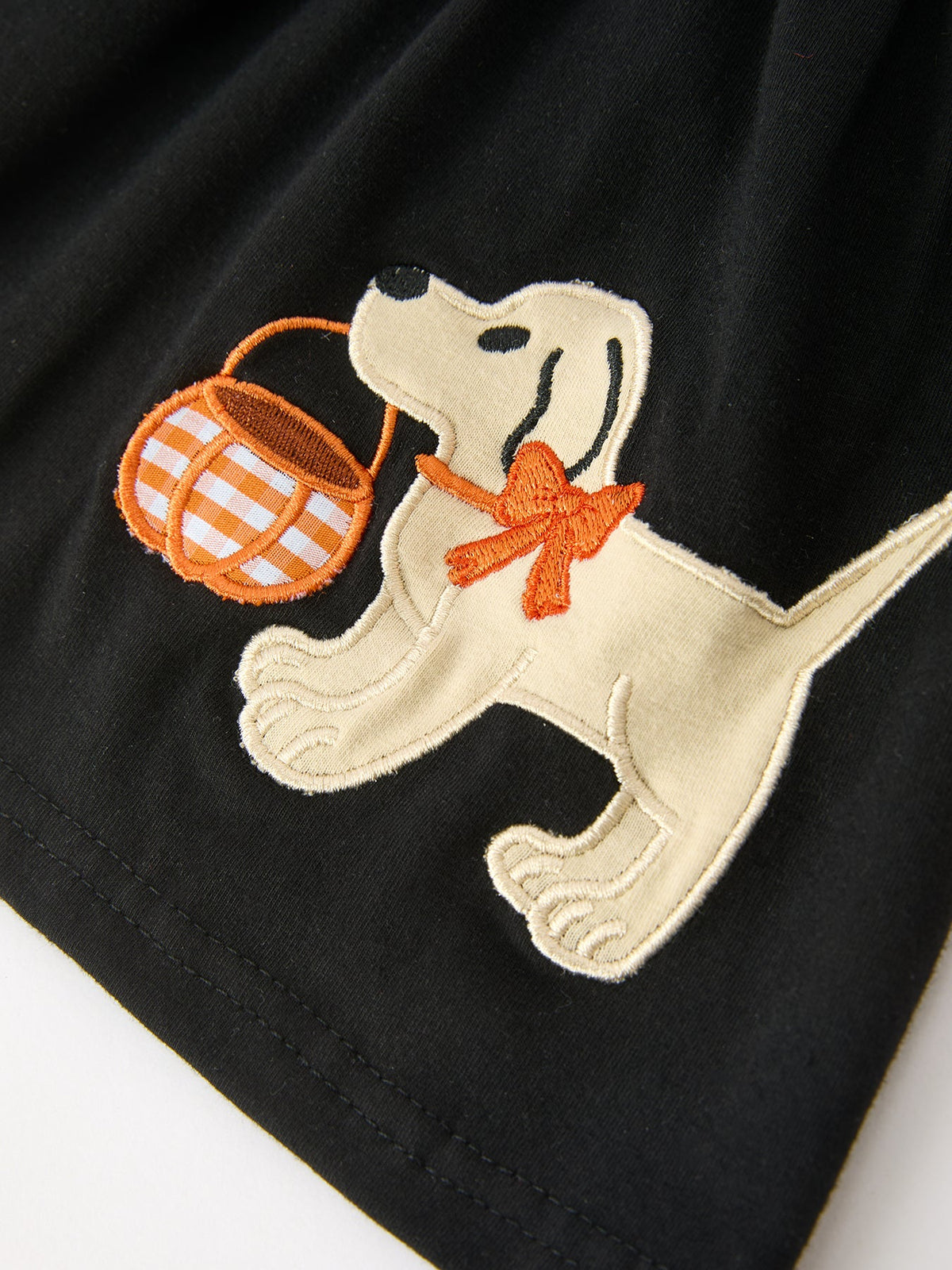 Rylee Faith Designs - Girls Halloween Dog Pumpkin Black Bloomers Set - alternate view 4