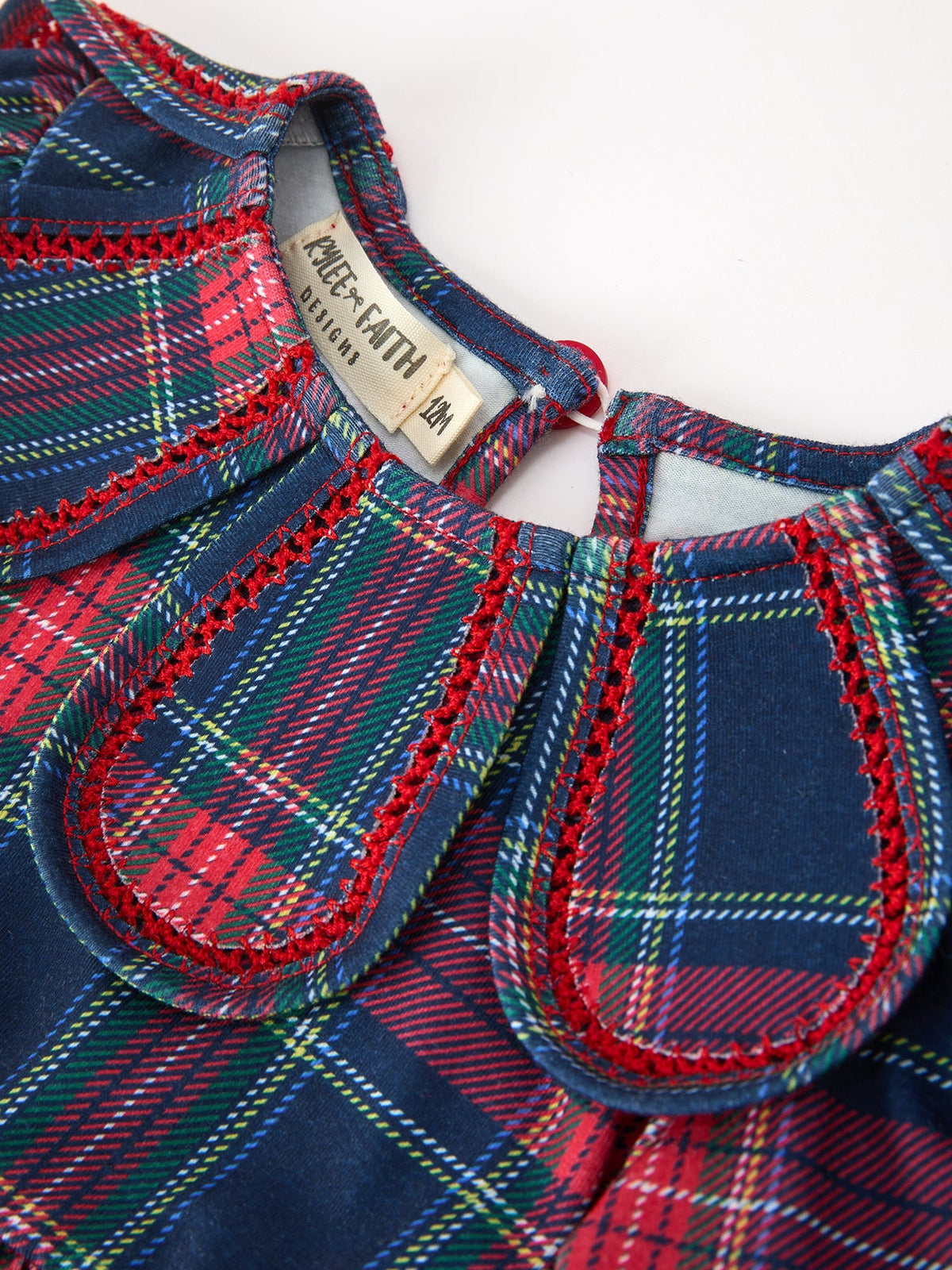 Rylee Faith Designs - Fall Plaid Girl Set Petal Collar Puff Sleeve Bloomer - alternate view 9