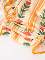Rylee Faith Designs - Fall Floral Stripe Baby Girls Romper Petals Collar Smocked - alternate view 10