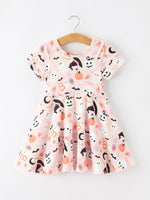 Rylee Faith Designs - Halloween Ghost Girl Twirl Dress Short-sleeved - alternate view 6