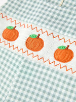 Rylee Faith Designs - Halloween Thanksgiving Pumpkin Embroidered Baby Boy JonJon - alternate view 4