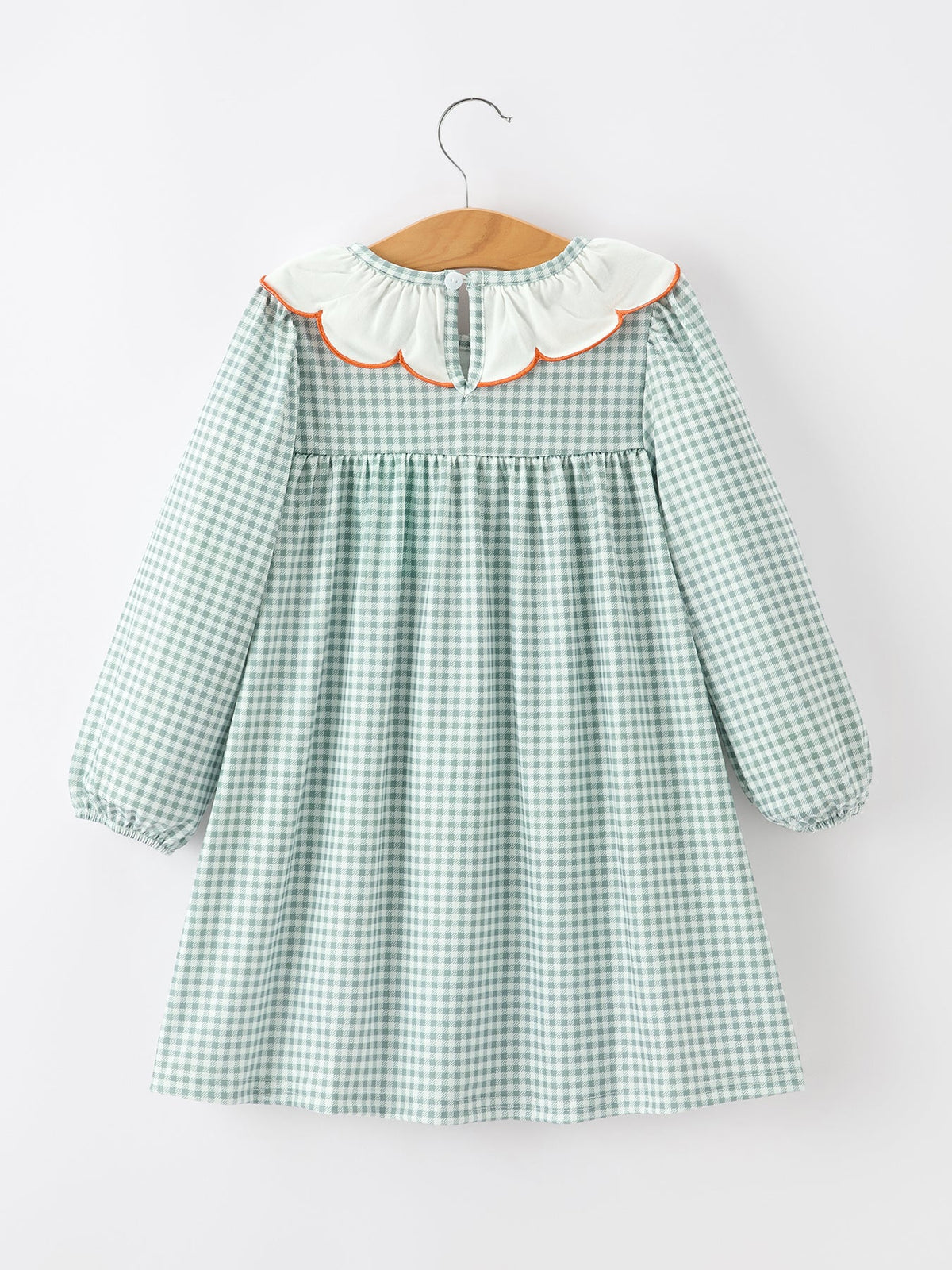 Rylee Faith Designs - Halloween Thanksgiving Pumpkin Embroidery Girls Dress Peter Pan Collar - alternate view 8