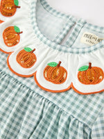 Rylee Faith Designs - Halloween Thanksgiving Pumpkin Embroidery Girls Dress Peter Pan Collar - alternate view 9