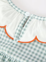 Rylee Faith Designs - Halloween Thanksgiving Pumpkin Embroidery Girls Dress Peter Pan Collar - alternate view 10