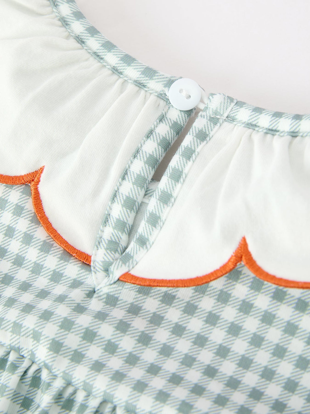 Rylee Faith Designs - Halloween Thanksgiving Pumpkin Embroidery Girls Dress Peter Pan Collar - alternate view 10