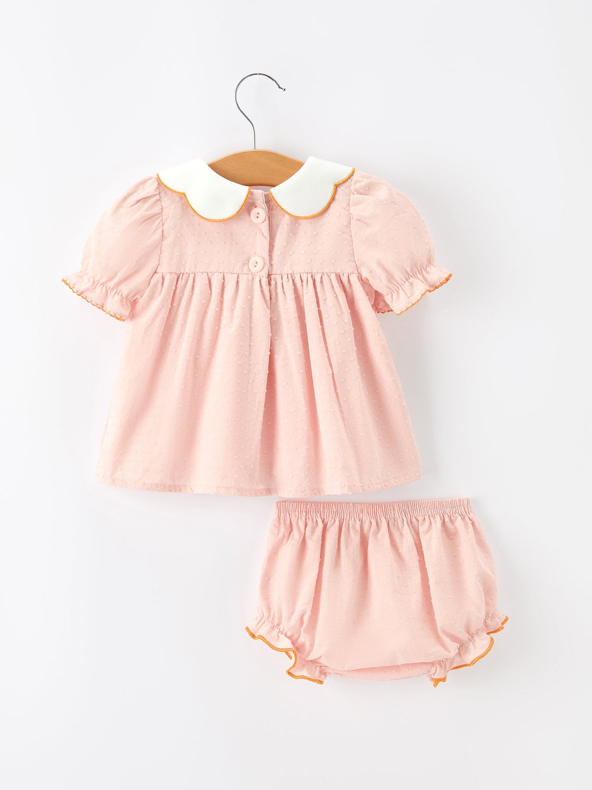 Rylee Faith Designs - Halloween Pumpkin Embroidered Girls Bloomer Set - alternate view 2