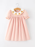 Rylee Faith Designs - Halloween Pumpkin Applique Girls Puff Sleeve Dress - alternate view 2