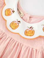 Rylee Faith Designs - Halloween Pumpkin Applique Girls Puff Sleeve Dress - alternate view 5