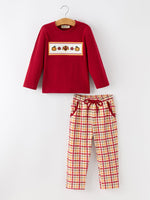 Rylee Faith Designs - Boy Thanksgiving Pumpkin Turkey Maple Leaf Outfit Set
