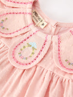 Rylee Faith Designs - Fall Baby Girl Pink Peter Pan Collar Embroidered Bloomer Set - alternate view 3
