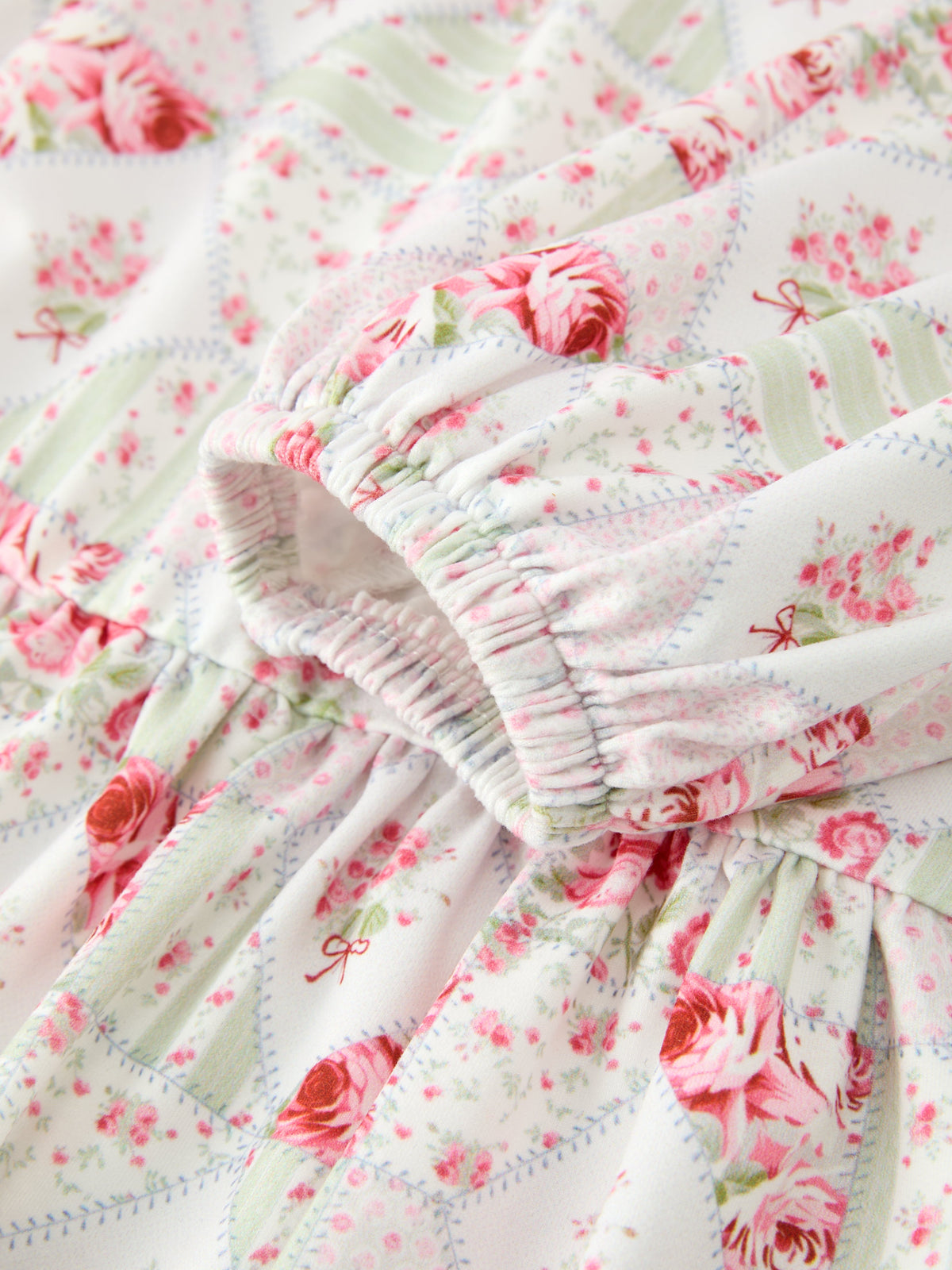 Rylee Faith Designs - Fall Girls Floral Peter Pan Collar Ruffle Long-sleeved Dress - alternate view 4