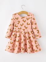 Rylee Faith Designs - Girls Thanksgiving Pumpkin Pie Dress Fall Twirl Dress - alternate view 2