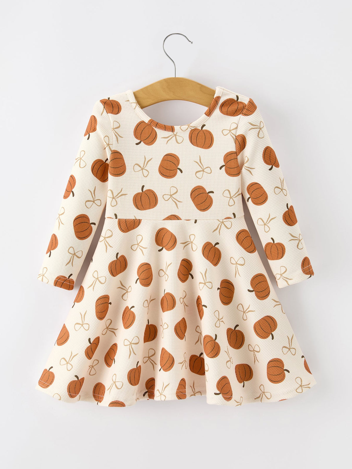 Rylee Faith Designs - Girls Thanksgiving Pumpkin Bow Dress - alternate view 2