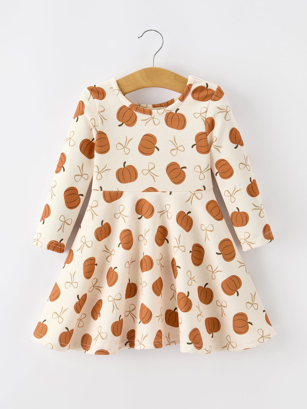 Rylee Faith Designs - Girls Thanksgiving Pumpkin Bow Dress