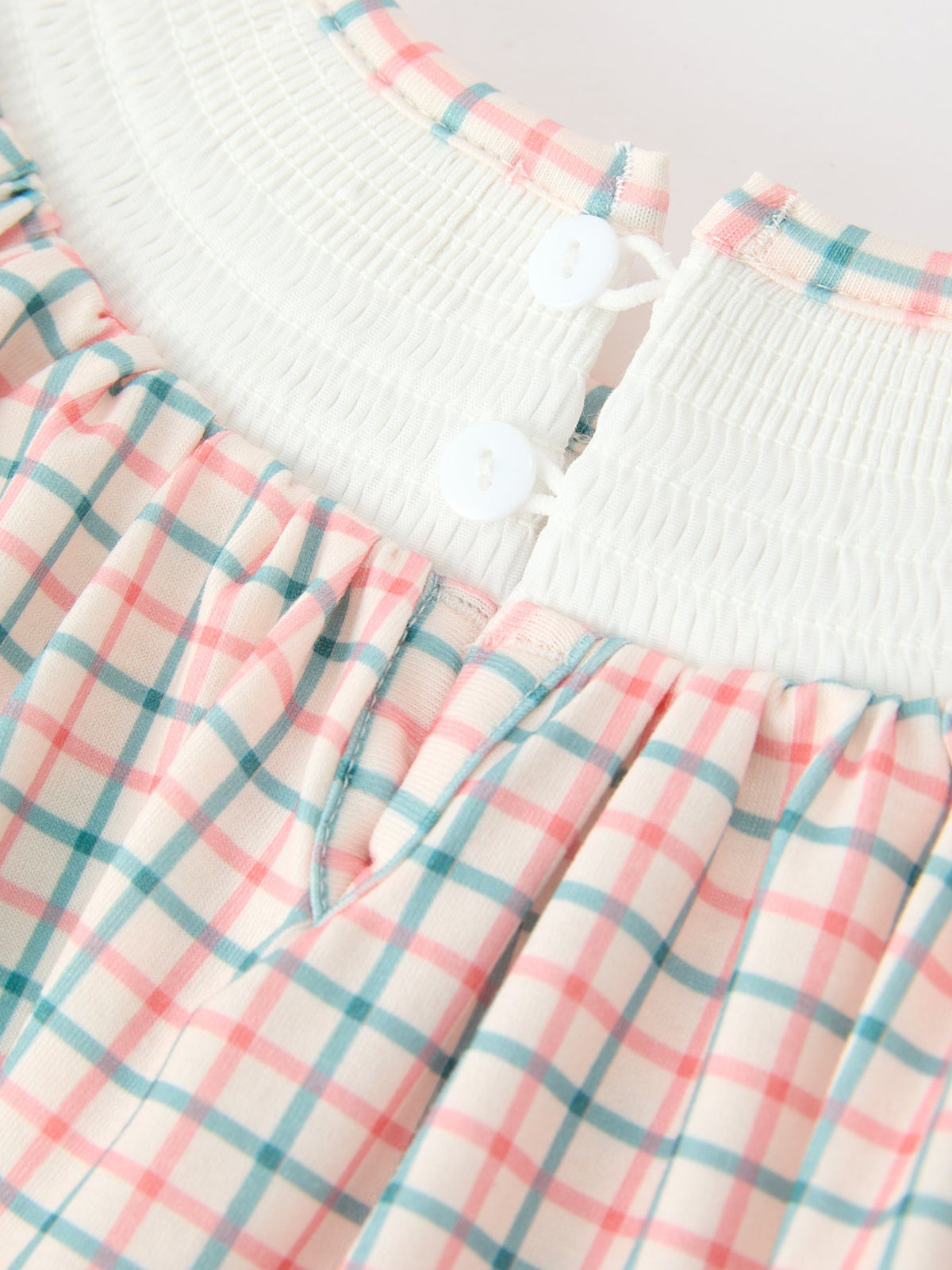 Rylee Faith Designs - Girls Christmas Plaid Smocked Bloomers Set with Tree Embroidery - alternate view 4