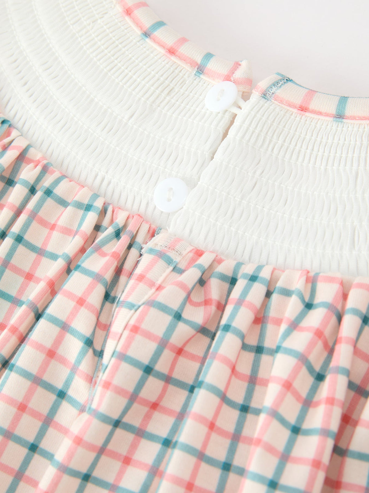 Rylee Faith Designs - Girls Christmas Smocked Plaid Dress with Tree Embroidery - alternate view 4