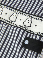 Rylee Faith Designs - Halloween Ghost Smocked Boys Jon Jon Embroidered Romper - alternate view 4