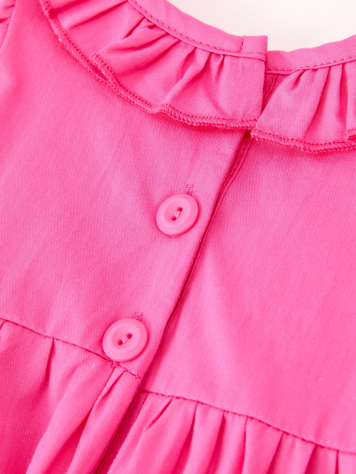 Rylee Faith Designs - Fall Baby Girl Hot Pink Ruffle Smocked Embroidery Romper - alternate view 5